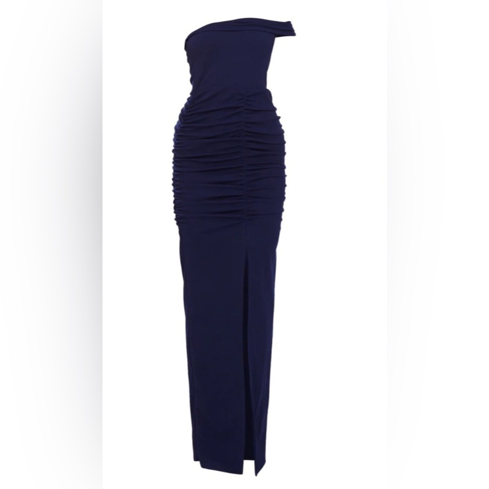 PLT Navy One Shoulder Midaxi Dress - Picture 4 of 7